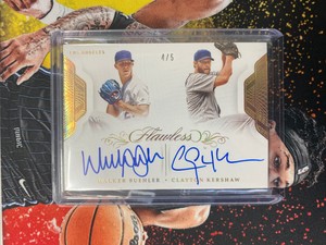 2020 PANINI FLAWLESS WALKER BUEHLER CLAYTON KERSHAW DUAL AUTO SP /5 DODGERS