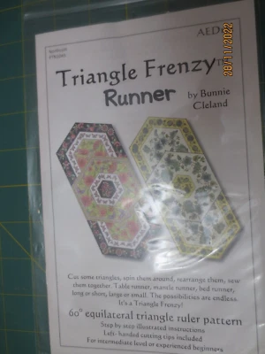New Triangle Frenzy Runner Bunnie Cleland Runner pattern triangles Northcott - Image 1 of 2
