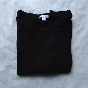 New York & Company Long Sleeve Textured Sweater, Women's L (Black) - Picture 1 of 9