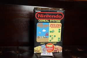 VINTAGE 1988 RALSTON NINTENDO CEREAL SYSTEM EMPTY BOX Super Mario Brothers Zelda