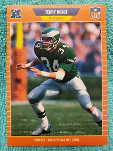 1989 PRO SET TERRY HOAGE ROOKIE #316 PHILADELPHIA EAGLES RC - Picture 1 of 4