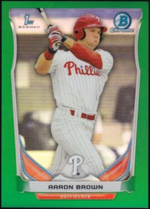 2014 Bowman Chrome Mini Green Refractor #87 - Aaron Brown [14/15] Rookie - Bild 1 von 2