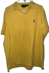 Polo Ralph Lauren Men’s Classic Fit Polo Shirt Sz XL Yellow 100% Cotton - Picture 1 of 6
