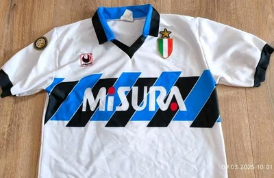 Camisa de futebol vintage Inter de Milão Itália 1989/1990 fora de casa Uhlsport   - Imagem 1 de 4