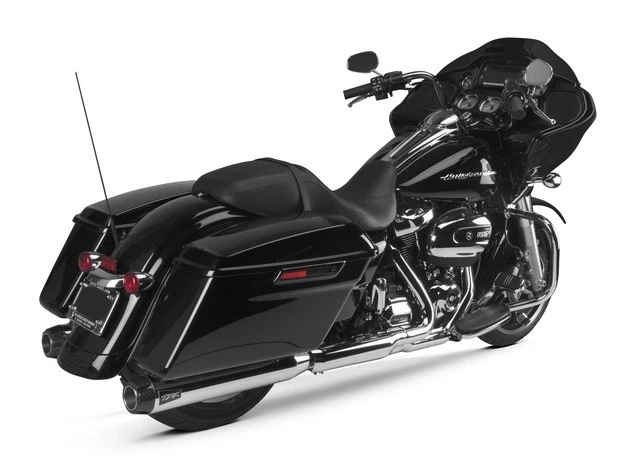 Silenciadores deslizantes duplos Two Brothers cromados com tampa de extremidade de fibra de carbono - Imagem 1 de 1