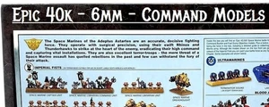 6mm Games Workshop Epic 40k Space Marines Command Infantry Metal New Marine HQ - Picture 1 of 45