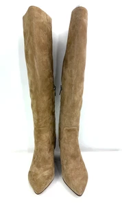 SAM EDELMAN NWOB $200 Camel Suede Knee High Boots Block Heels Style HAI Size 7 - Picture 1 of 6