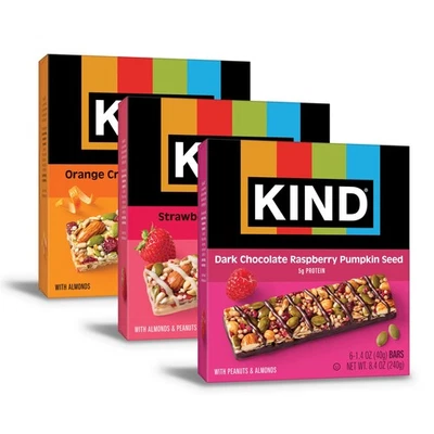 KIND Barritas Semillas, Frutas y Nueces Variedad Pack, Fresa, Chocolate Negro Raspador... Foto 1 de 4