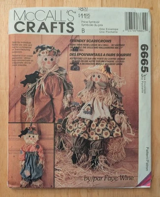 McCall's Crafts 6665 Scarecrow Wall Hanging Pattern One Size Uncut - Image 1 of 2