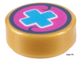 Lego 98138pb075 x2 Tile 1x1 Azure Cross Elves 41188 41187 MOC new A100