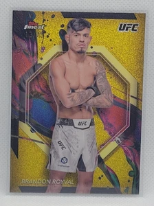 2024 Topps Finest UFC Brandon Royval refractor brillo amarillo #ed 13/75 - Imagen 1 de 2