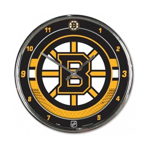 Boston Bruins Round Chrome Wall Clock by Wincraft Cover