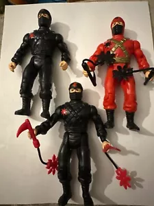 1986 Kenner Chuck Norris Karate Kommandos ROT & SCHWARZ Ninja Figur Paar - Bild 1 von 13