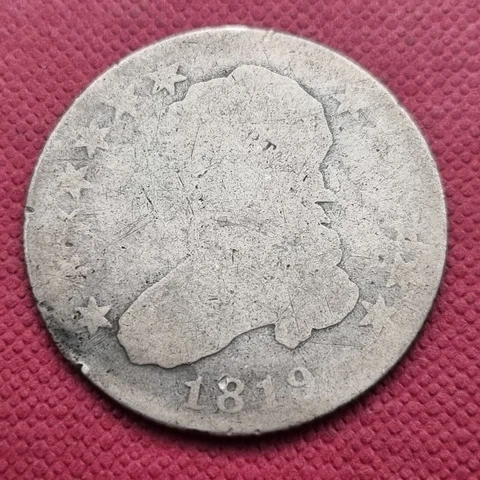 1819 Capped Bust Quarter 25c Circulated #52606 Cover