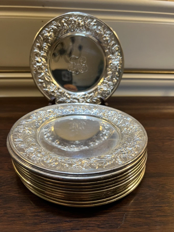 Platos de pan de ley S. Kirk (12) patrón 127F Foto 1 de 4