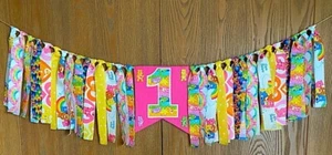 Care Bears First Birthday Highchair Banner, Care Bears Party Decorations “New” - Picture 1 of 3