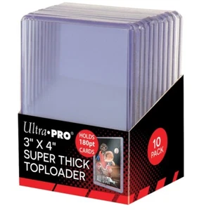 10 Toploaders Ultra PRO Gruesos 180pt Portatarjetas Toploaders Toploader Loaders 3x4" - Imagen 1 de 3