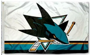 SAN JOSE SHARKS 3x5 FLAG 3'X5' BANNER: FAST FREE USA SHIPPING NEW - Picture 1 of 9