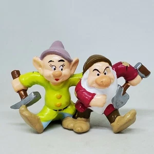 Vtg Snow White Seven Dwarfs Grumpy Dopey PVC Figure Applause Decopac Cake Topper - Picture 1 of 6