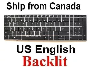 Keyboard for HP Zbook 15 G5 15 G6 Zbook 17 G5 1 7 G6 L12764-001 US Backlit - Imagen 1 de 2