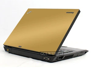 GOLD Vinyl Lid Skin Cover Decal fits IBM Lenovo Thinkpad T400 Laptop - Picture 1 of 1