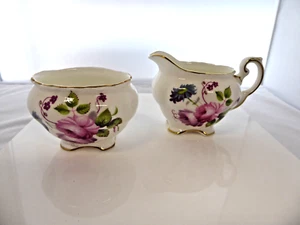 Coalport Shrewsbury Small Creamer and Open Sugar Bowl - Picture 1 of 4