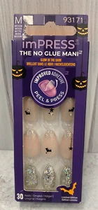 Kiss Impress No glue Mani 93171 Caution Ahead halloween themed fake nails - Picture 1 of 1