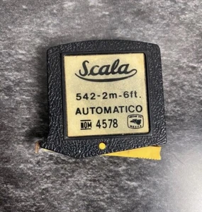 Vintage Antique Scala Mini  Measuring Tape Automatico Automatic 542-2m-6ft 4578 - Picture 1 of 4