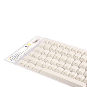 PBT Keycap Set for Cherry MX based Leopold Keyboard Front Face English White - Picture 1 of 4