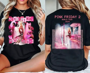 Limited Nicki Minaj Pink Friday 2 World Tour 2024 T-Shirt Unisex Gift Size S-5XL