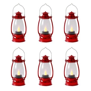 Christmas Mini Lanterns 6-Pcs LED Small Lanterns Indoor Red Lanterns Decorati... - Picture 1 of 7
