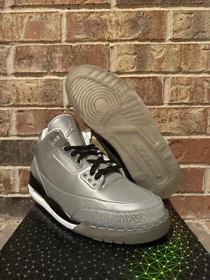 New 11 Nike Air Jordan 3 Retro 5Lab3 3M Reflective Silver Black 631603-003 Men - Image 1 of 4
