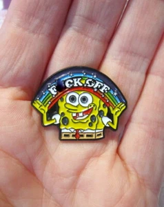 Spongebob Pin *F*ck-Off* Hart Emaille - Bild 1 von 4