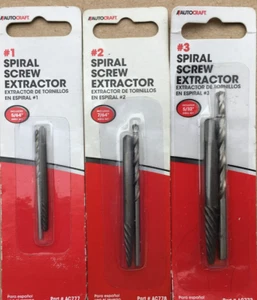 #1,#2,#3 SCREW BOLT EXTRACTORS REMOVER EASY OUT WITH DRILLS BITS - Picture 1 of 4