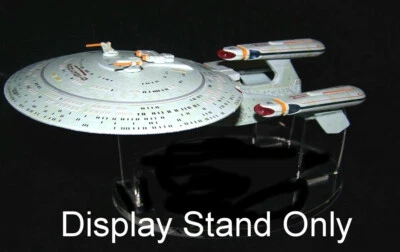 acrylic display stand for Eaglemoss Star Trek XL Enterprise 1701 D & Dreadnought - Image 1 of 2