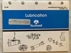 Rockwell Lubrication Maintenance Manual No.1 Revised 1-93 - Bild 1 von 4