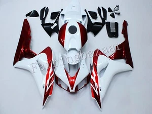 Fit for 2006 2007 CBR1000RR Metallic Candy Red White ABS Injection Fairing Kit - Bild 1 von 7