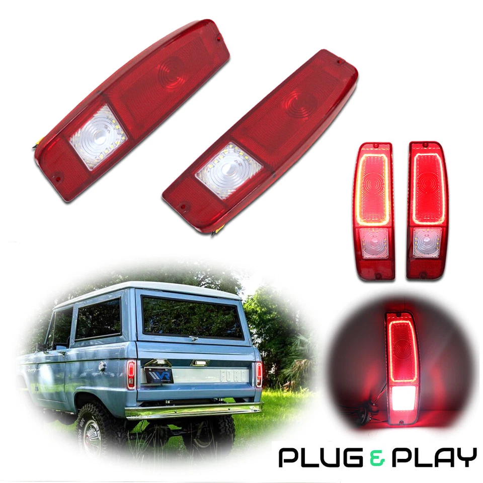 Luces traseras rojas para camioneta Ford 67-72 67-77 Bronco 1967-74 Econoline E100/200/300 Foto 1 de 4