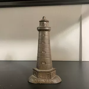 Vtg Cast Iron Lighthouse Door Stop Approx 10” X 5” X4” Sturdy 1.109 Lbs A-10 - Picture 1 of 5
