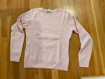 Tweeds 100% cashmere Pink Cable knit sweater size M - Image 1 of 4