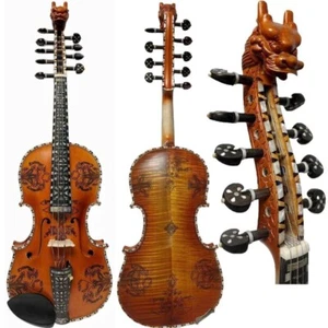 Violín noruego tallado a mano, violín 4/4, violín Hardanger de 4*5 cuerdas, gran sonido - Imagen 1 de 14