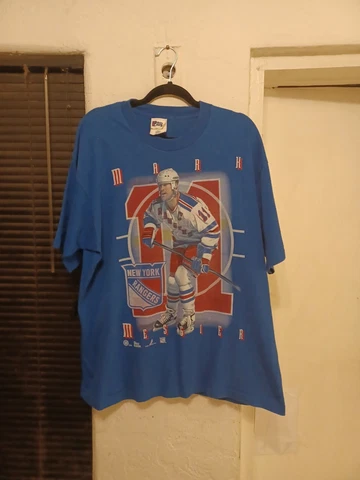New York Rangers vtg Mark Messier sz xl Pro Player T Shirt USA rap  NHL Hockey Cover