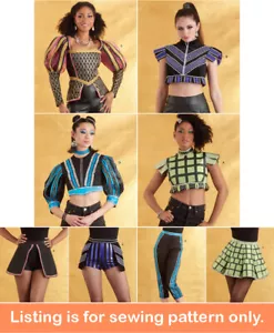 2 SEWING PATTERNS Women Costume Six the Musical Outfit Halloween Plus Size 9627 - Picture 1 of 5