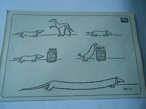 Humor 1968 Zeichnung Hund Der Dackel Plünderung zum Aufwachsen - Bild 1 von 1