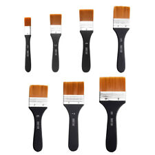 ARTIST FLAT PAINT BRUSH FOR ACRYLIC OIL PAINTING WATERCOLOR LARGE BRUSHES SET E