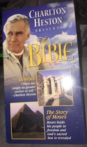 Charlton Heston Presents The Bible Genesis and The Story of Moses ( VHS Tape New - Imagen 1 de 5