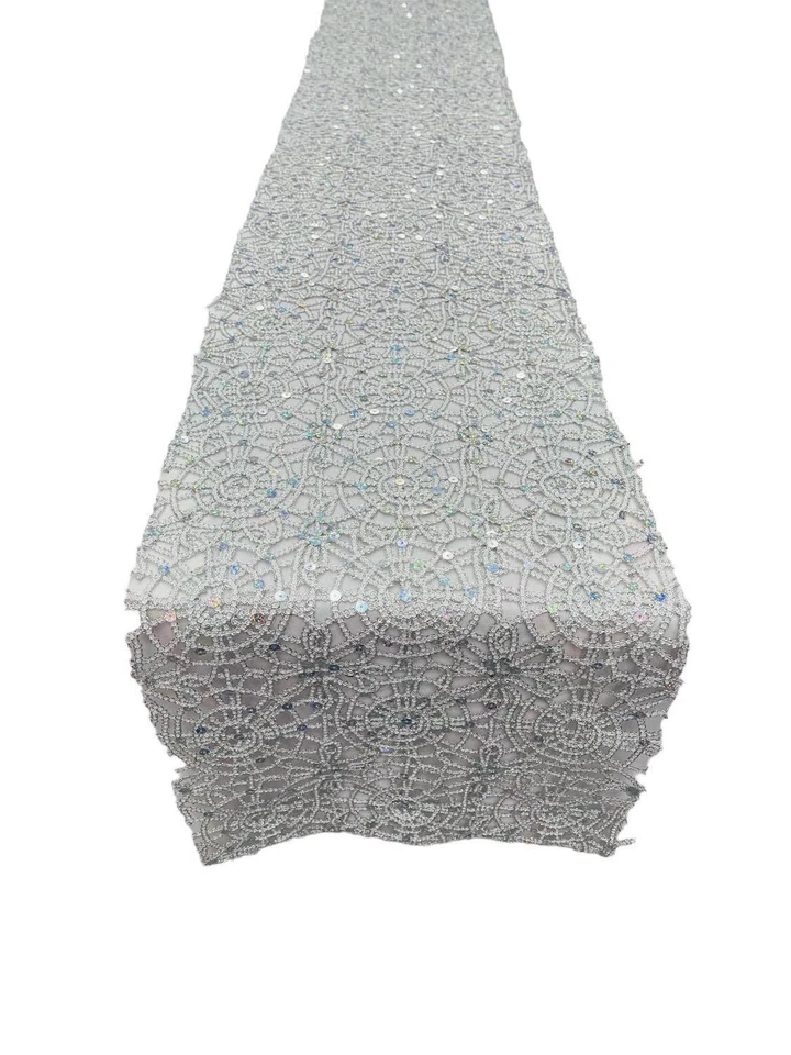 Spider Sequins Design Table Runner - 12" x 90" Sequins Runner (Pick A Color) - Image 1 of 1