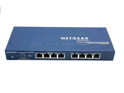 Netgear prosafe 8 port 10/100Mbps Switch with PoE FS108P Pv3 No Power Supply - Image 1 of 3