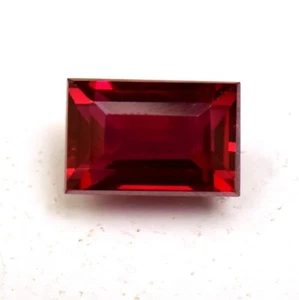 Mozambique Red Ruby Baguette Cut 6.70 Ct Loose Gemstone Lab-Created - Picture 1 of 6