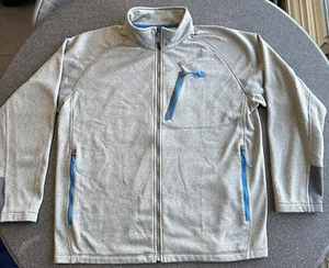The North Face Fleece Lined Sweater Jacket Full Zip Gray Blue Grey TNF Men’s XL - Picture 1 of 20